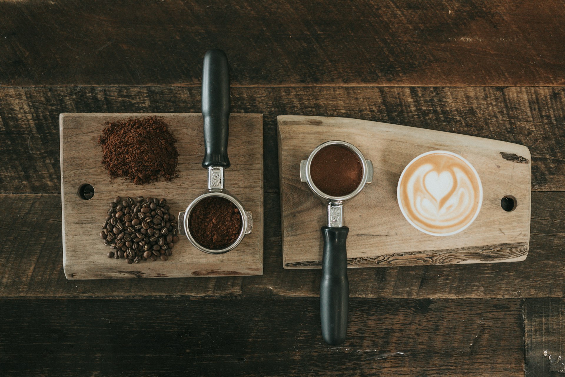 Cinematic close-up of dark brown freshly roasted coffee beans with rich texture, warm lighting, no people